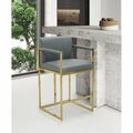 Chic Home Modern Contemporary Bertrand Counter Stool Chair, Grey FCS9453-US